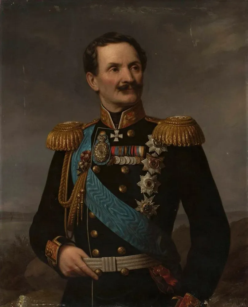 Maalaus Portrait de Friedrich Berg - Aleksander Lesser | Taidetuloste