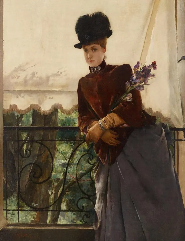 Maalaus Portrait de Mademoiselle Dubois - Alfred Stevens | Taidetuloste