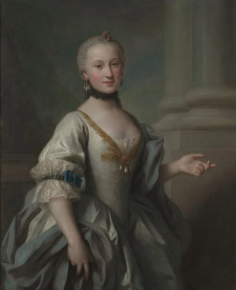Maalaus Portrait de Maria Amalia Fryderyka Mniszech née Brühl - Anonyme | Taidetuloste