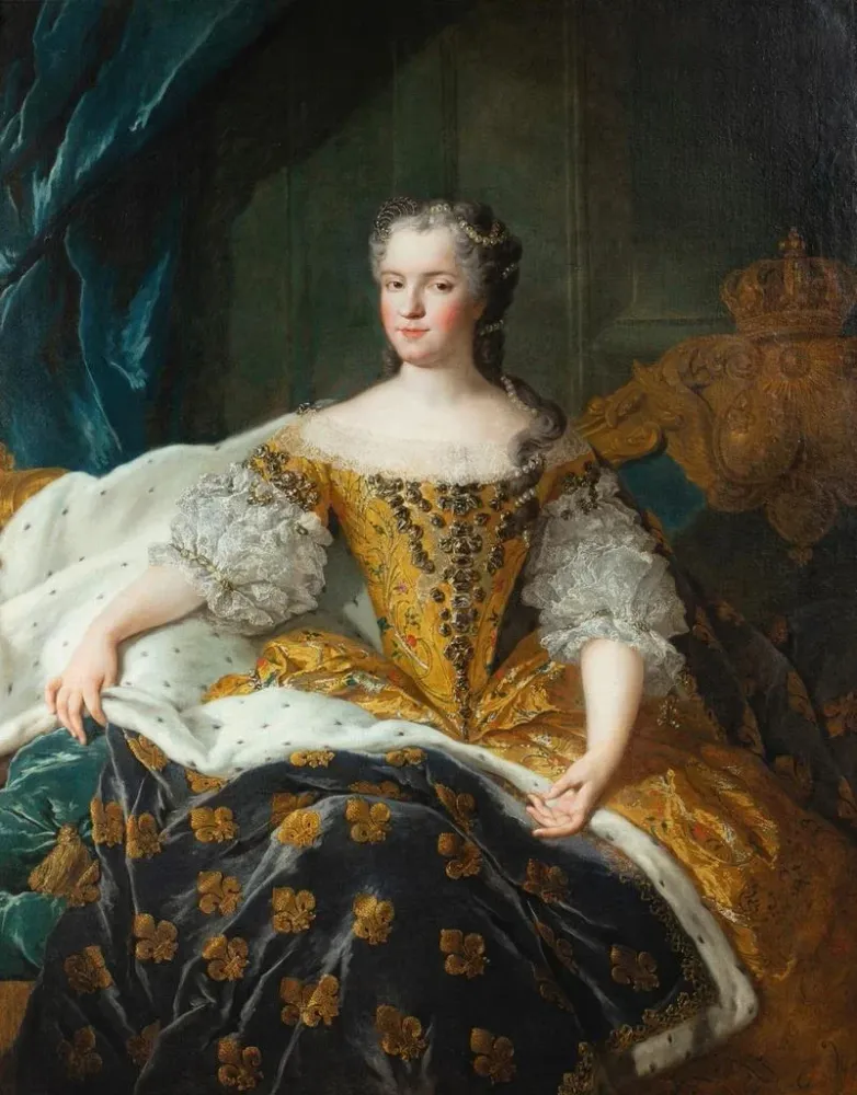 Maalaus Portrait de Marie Leszczynska Reine de France - Alexis Simon Belle | Taidetuloste