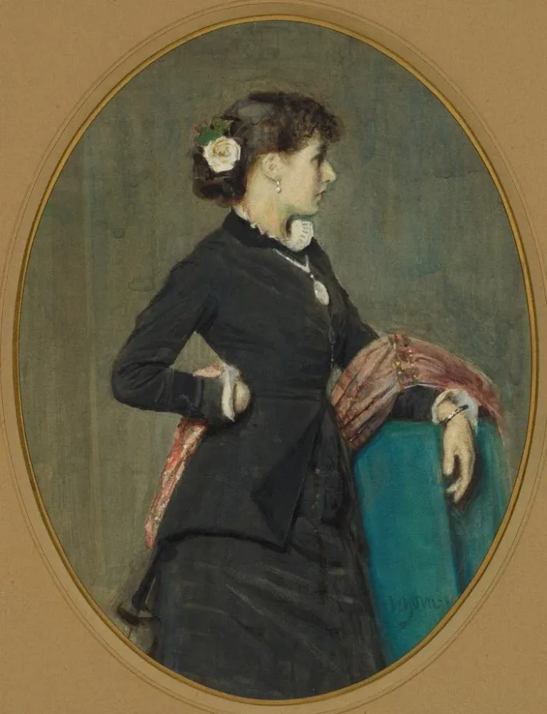 Maalaus Portrait de Mlle Nyström - Anders Zorn | Taidetuloste