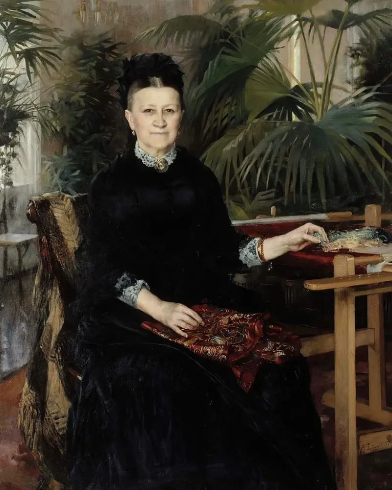 Maalaus Portrait De Mme Anna Sinebrychoff - Albert Edelfelt | Taidetuloste