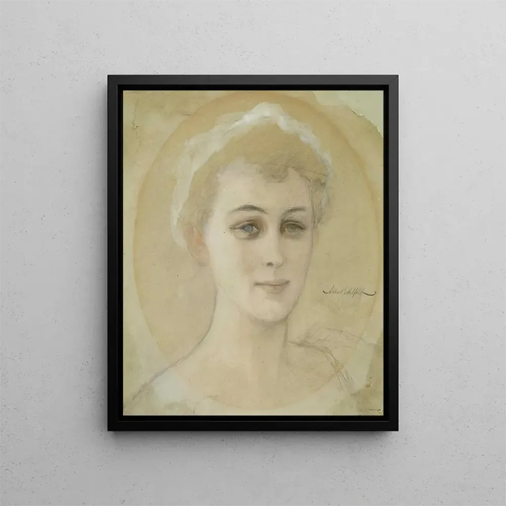 Maalaus Portrait Study Baroness Naomi Emi De La Chapelle - Albert Edelfelt | Taidetuloste