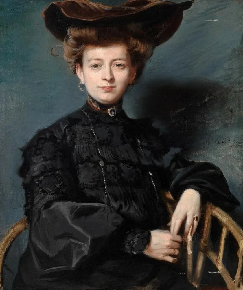 Maalaus Portrait de Thérèse Hannack - Adolf Pirsch | Taidetuloste