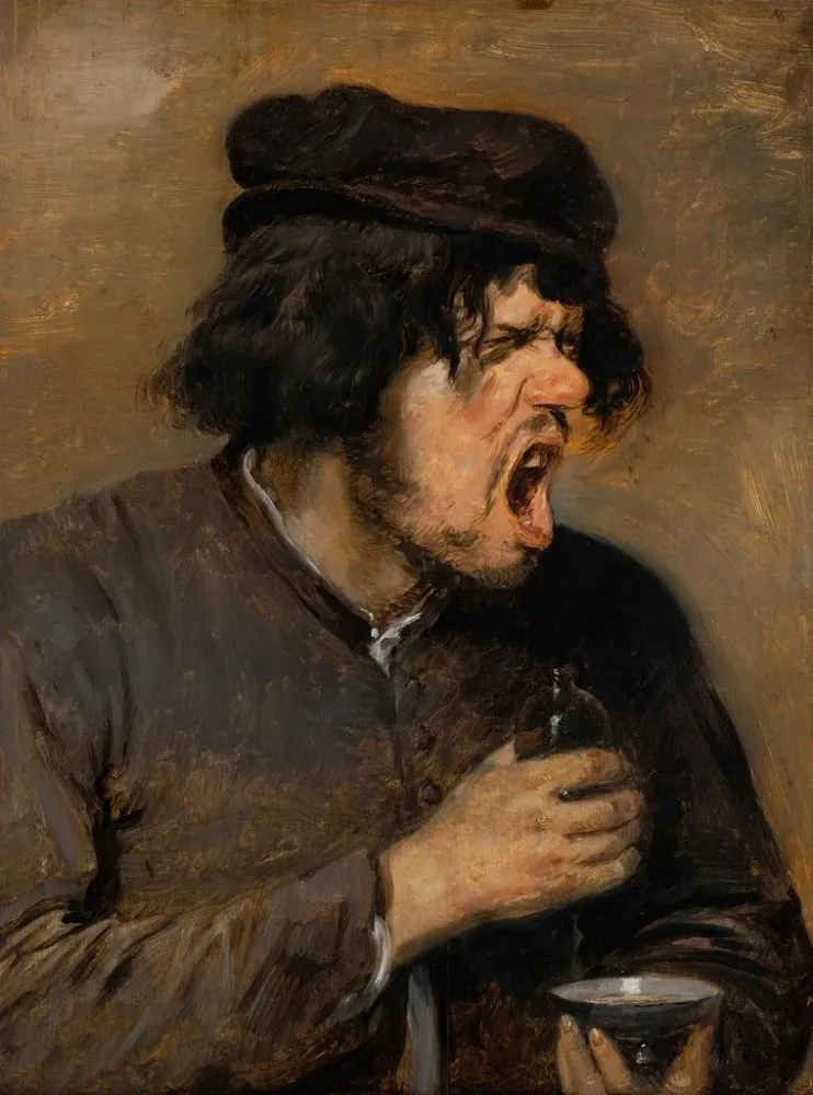 Maalaus La potion amère - Adriaen Brouwer | Taidetuloste