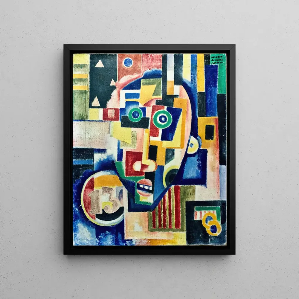 Maalaus Promontory Head Indigo Mers d'Ossian Rose Orange - Amadeo de Souza-Cardoso | Taidetuloste