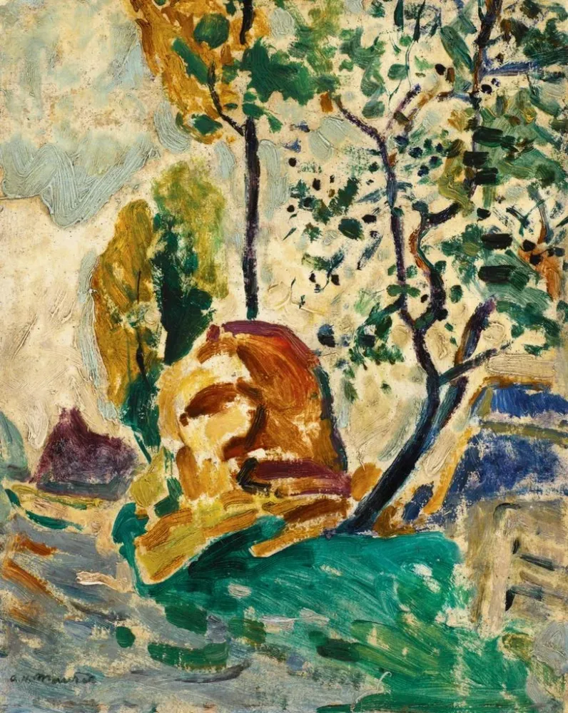 Maalaus Puu ja kivi - Alfred Henry Maurer | Taidetuloste