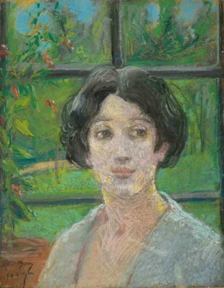 Maalaus Puutarhan ikkuna - Alice Pike Barney | Taidetuloste