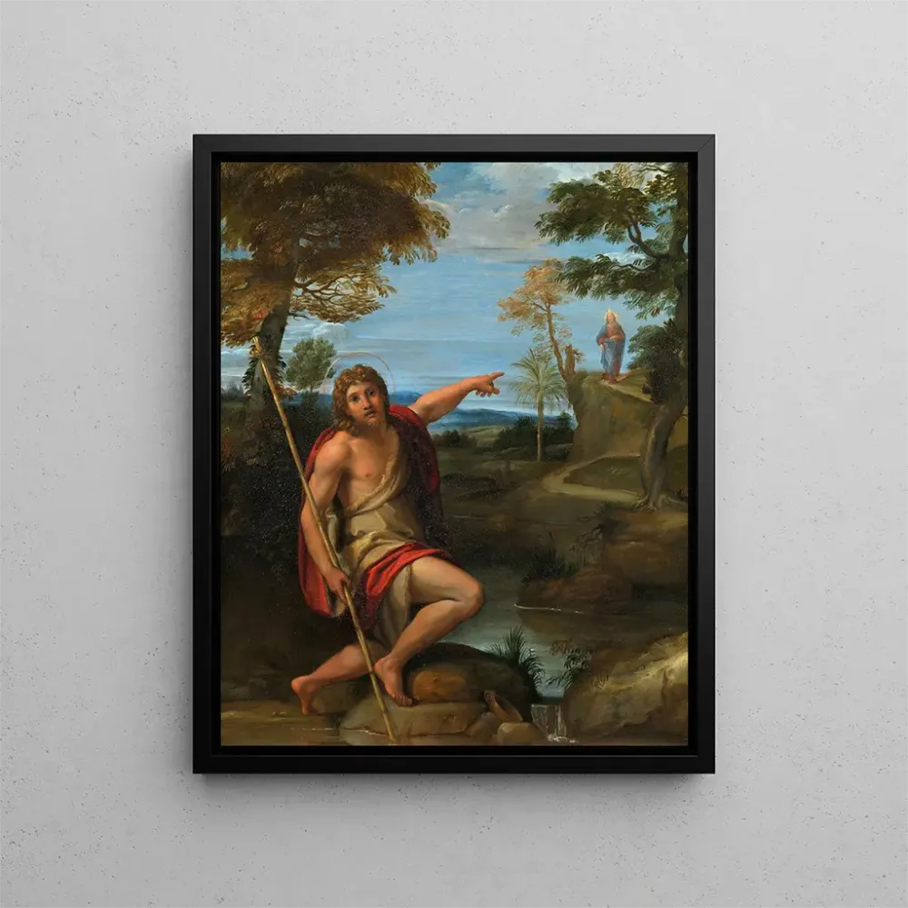 Maalaus Pyhä Johannes Kastaja todistaa - Annibale Carracci | Taidetuloste