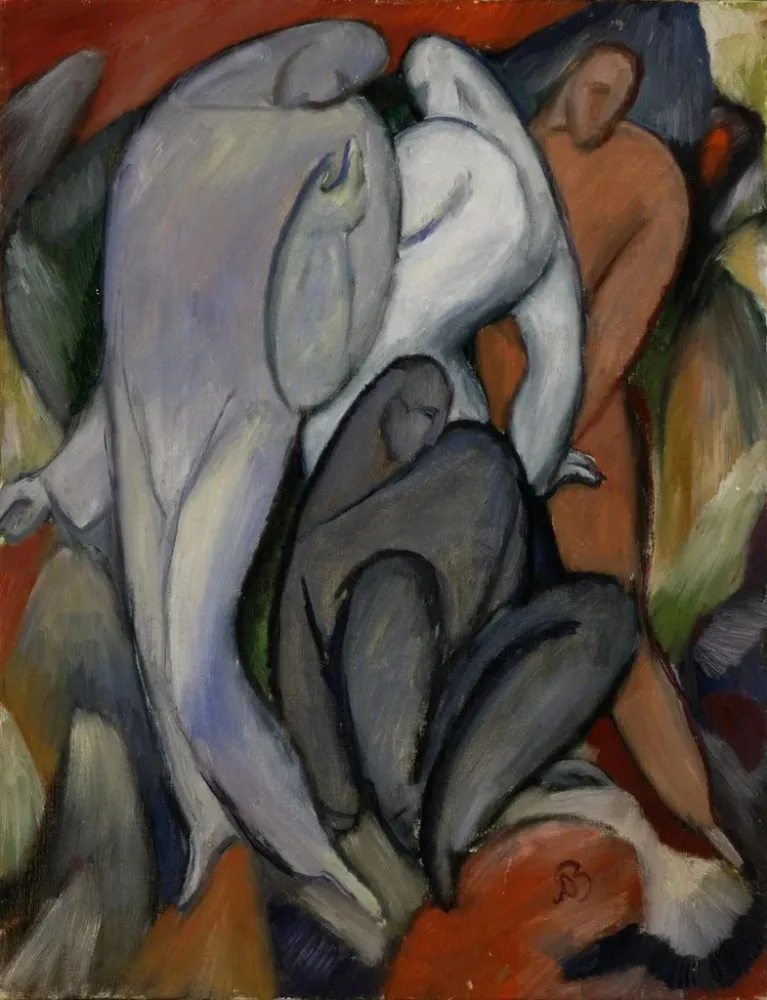 Maalaus Quatre Pierrots - Albert Bloch | Taidetuloste