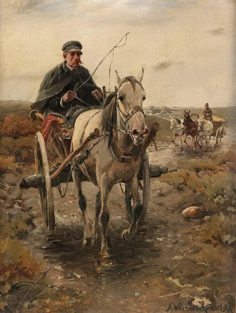 Maalaus Raitiovaunumatka - Alfred von Wierusz-Kowalski | Taidetuloste