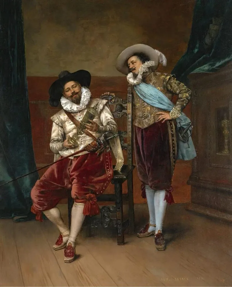 Maalaus Ratsastajat - Adolphe Alexandre Lesrel | Taidetuloste