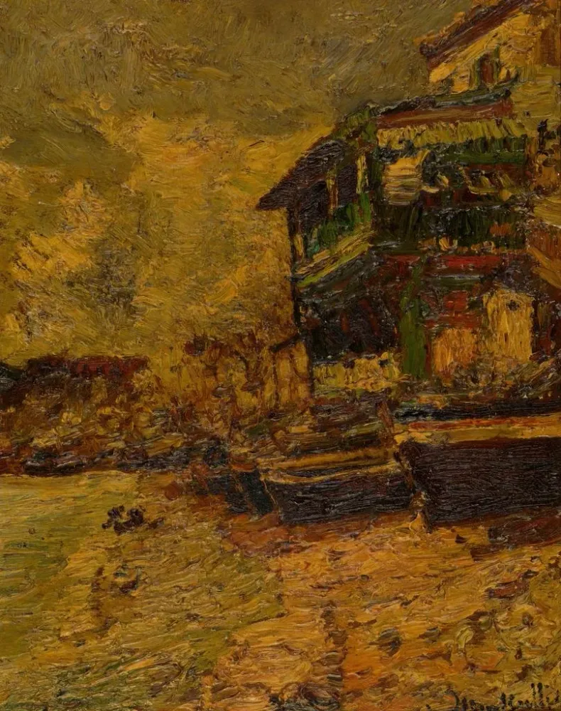 Maalaus Restaurant Bernard Estaque - Adolphe Monticelli | Taidetuloste