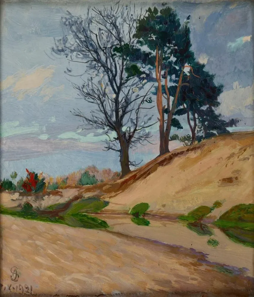 Maalaus Rive sablonneuse de la rivière Kamienna - Ambroży Sabatowski | Taidetuloste