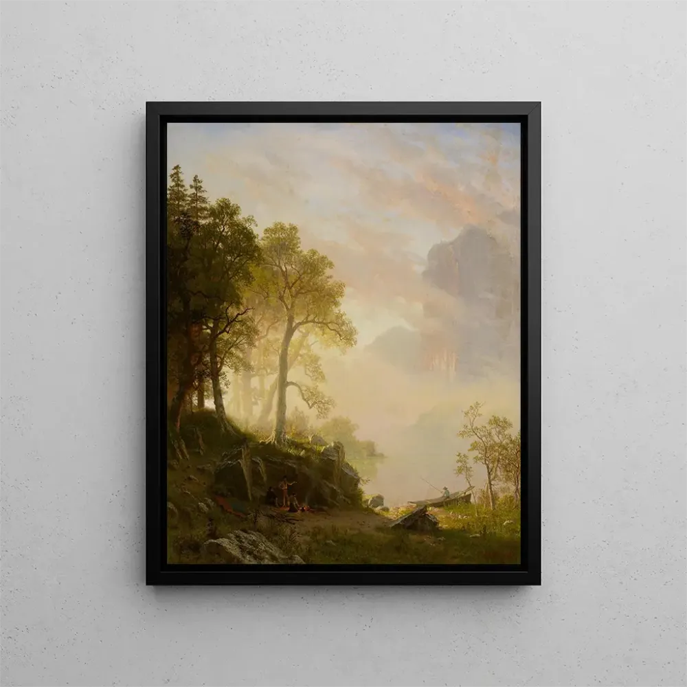 Maalaus La rivière Merced à Yosemite - Albert Bierstadt | Taidetuloste
