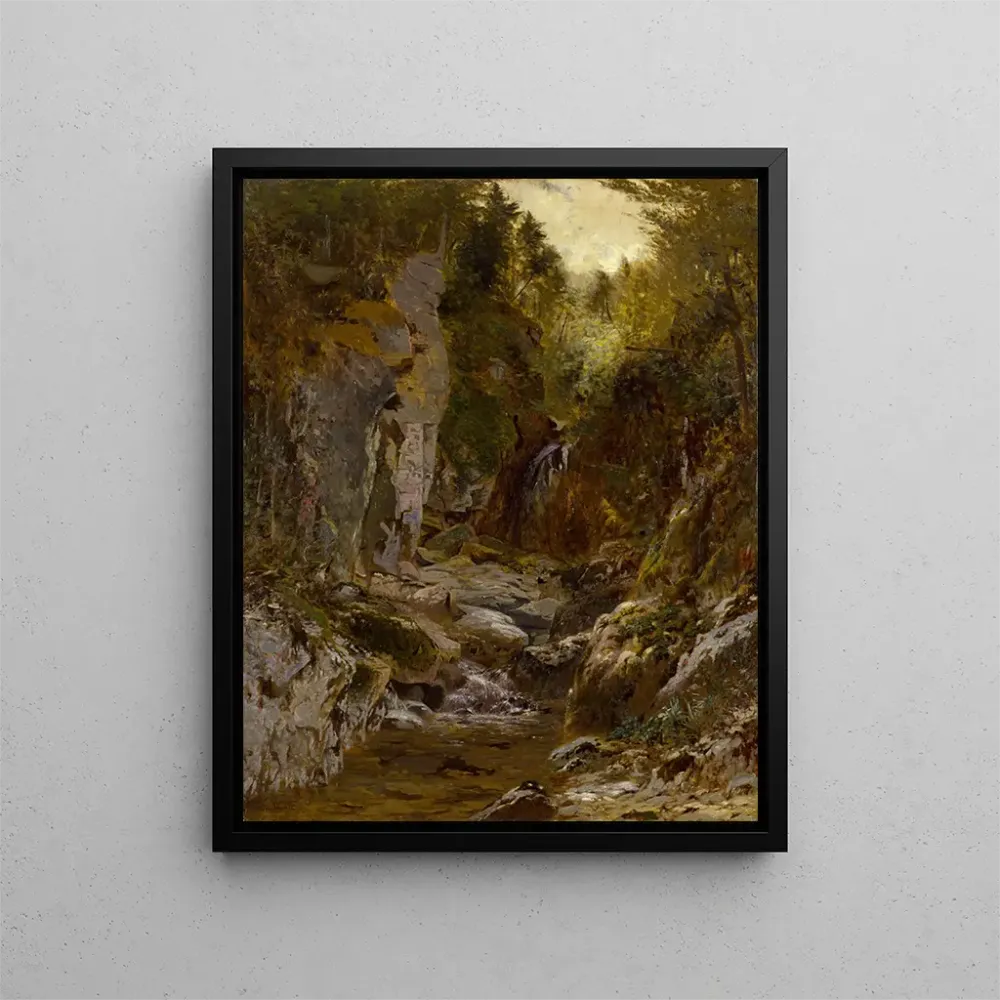 Maalaus La rivière Opalescente Flume Adirondacks - Alexander Helwig Wyant | Taidetuloste