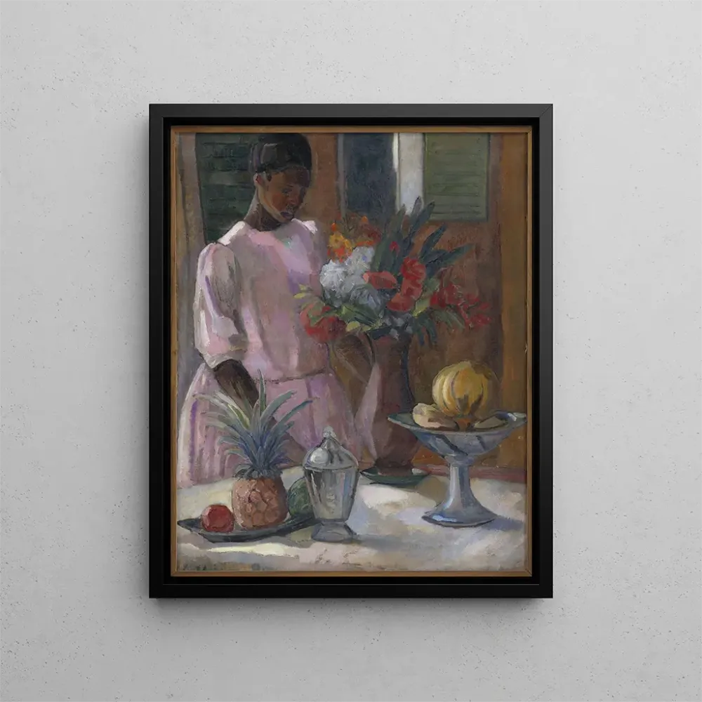 Maalaus Rose mettant la table - Astrid Holm | Taidetuloste