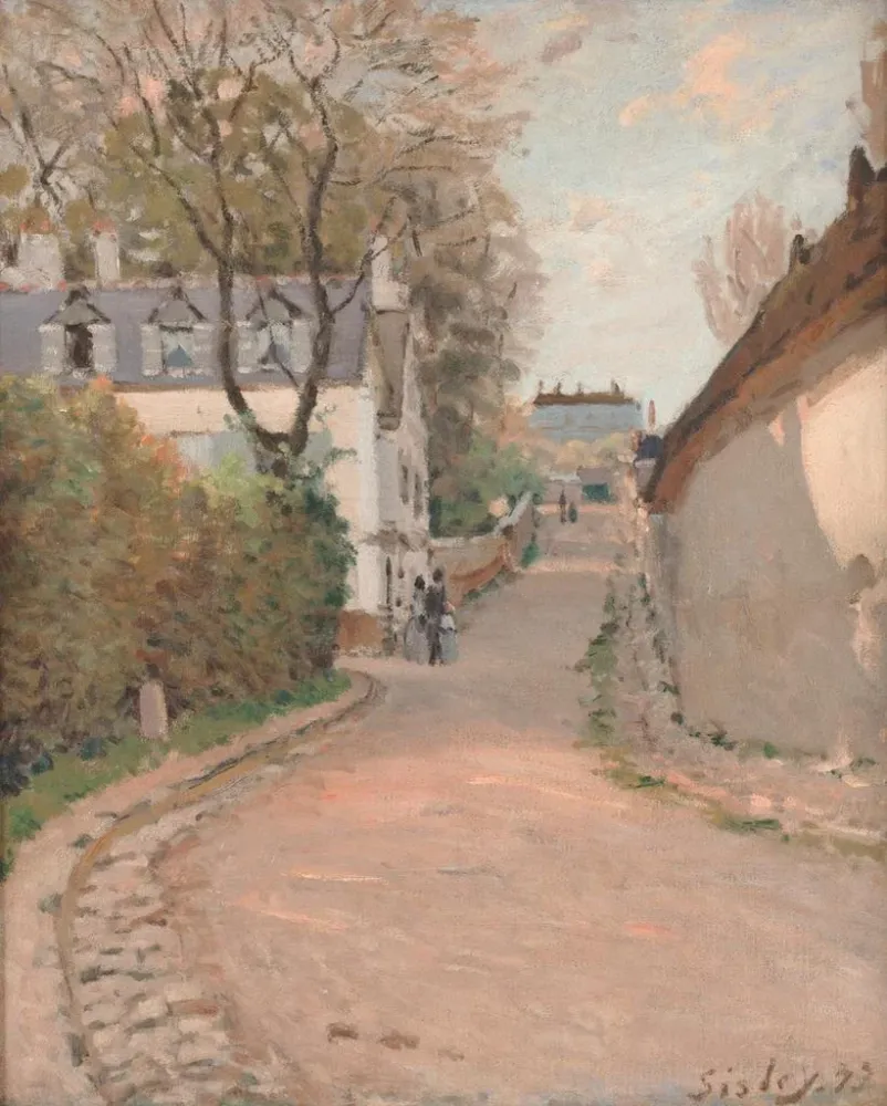 Maalaus Rue de Ville-d'Avray - Alfred Sisley | Taidetuloste