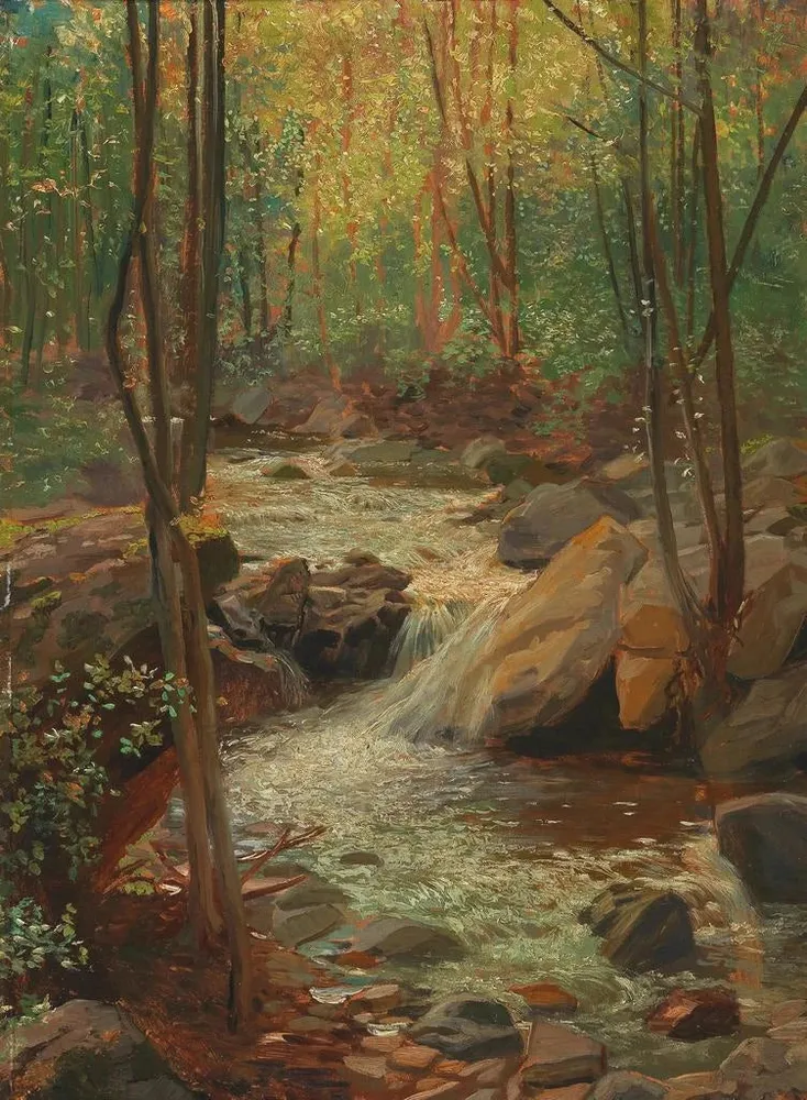 Maalaus Ruisseau Woodland - Alexander Demetrius Goltz | Taidetuloste