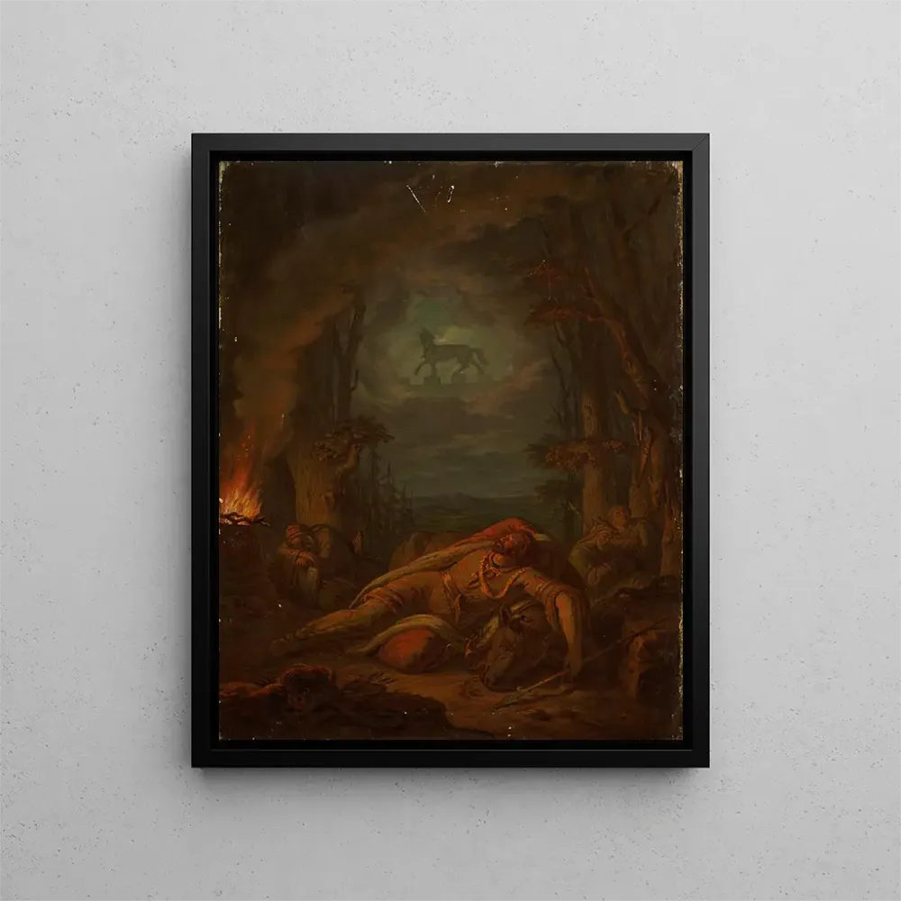 Maalaus Rêve de Gediminas sur le Loup de Fer - Aleksander Lesser | Taidetuloste