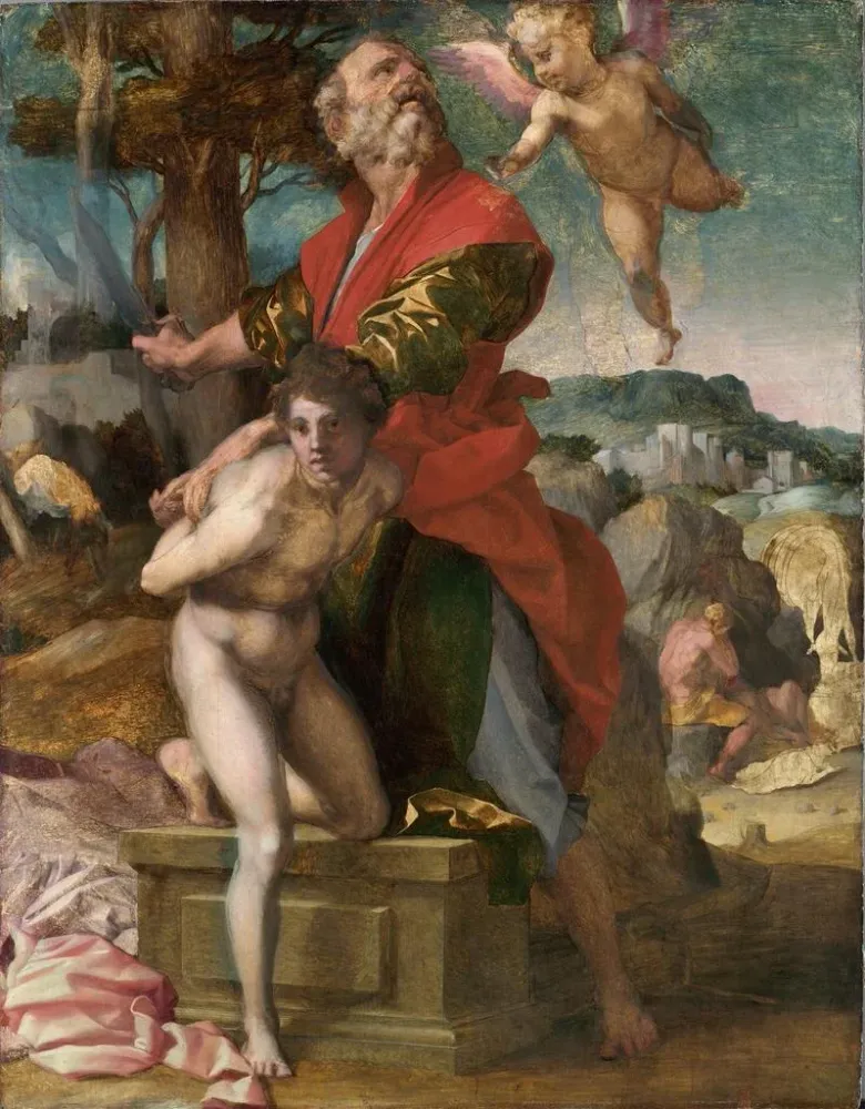 Maalaus Le sacrifice d'Isaac - Andrea del Sarto | Taidetuloste