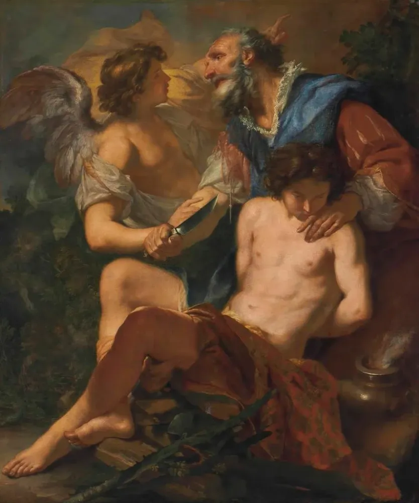 Maalaus Le sacrifice d'Isaac - Angelo Trevisani | Taidetuloste