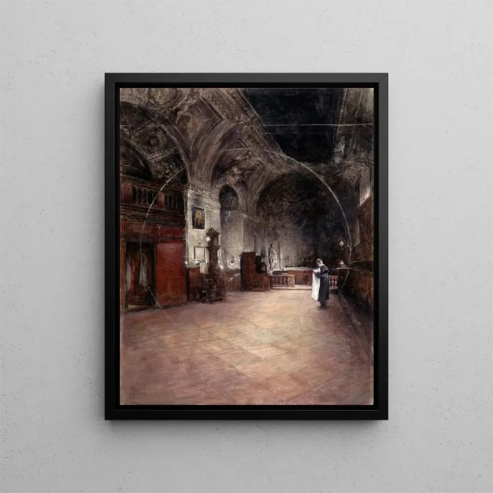 Maalaus La sacristie de l'église Saint-Étienne de Vienne - Alfred Edler von Pflügl | Taidetuloste