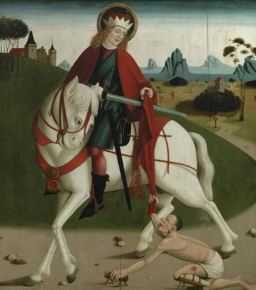 Maalaus Saint Martin et le mendiant - Anonyme | Taidetuloste