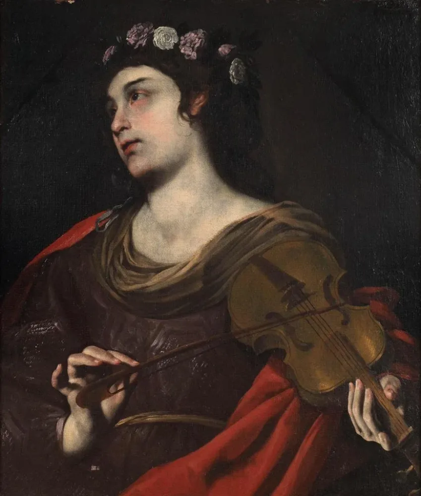 Maalaus Sainte Cécile - Andrea Vaccaro | Taidetuloste