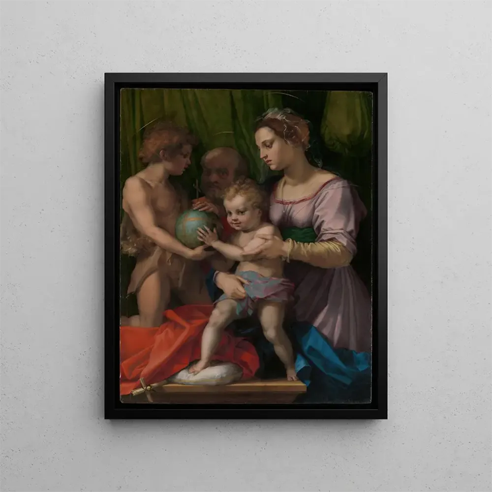 Maalaus La Sainte Famille avec le jeune saint Jean-Baptiste - Andrea del Sarto | Taidetuloste