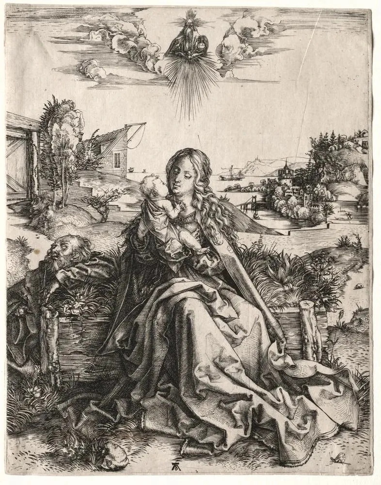 Maalaus La Sainte Famille avec le papillon - Albrecht Dürer | Taidetuloste
