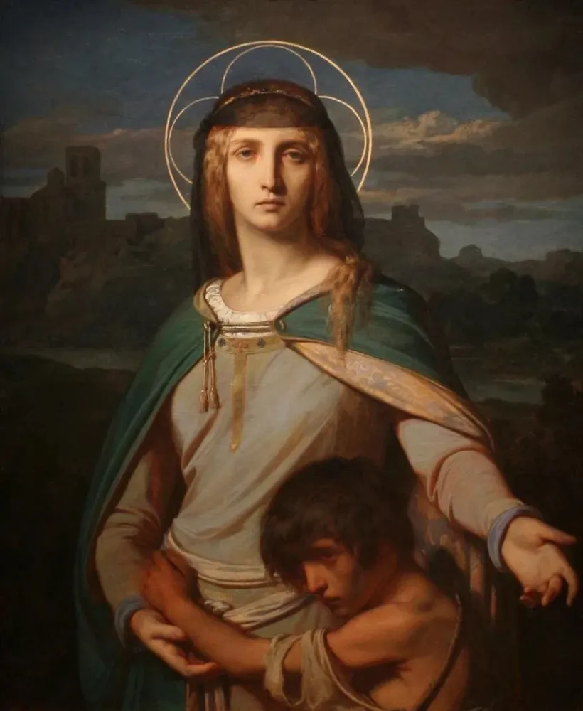 Maalaus Sainte Monique dans un paysage - Alexandre Cabanel | Taidetuloste