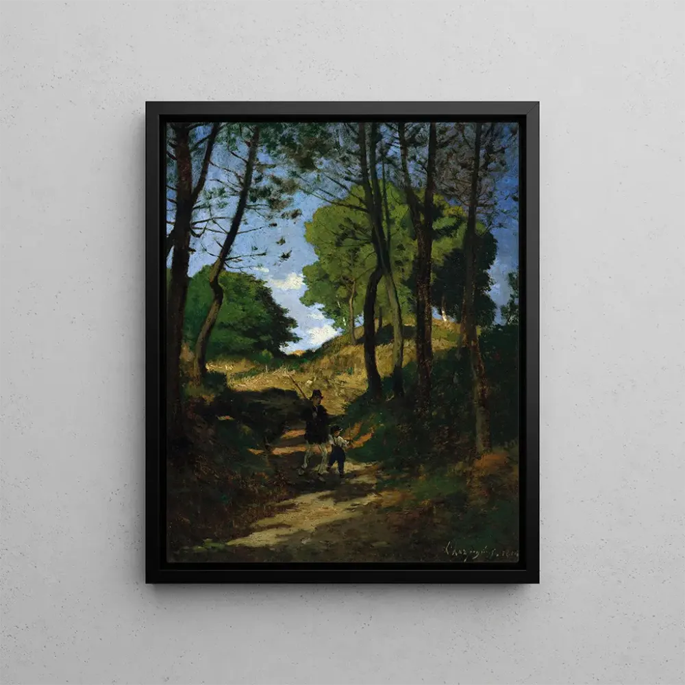 Maalaus Sapins aux Trembleaux, Marlotte - Henri - Joseph Harpignies | Taidetuloste