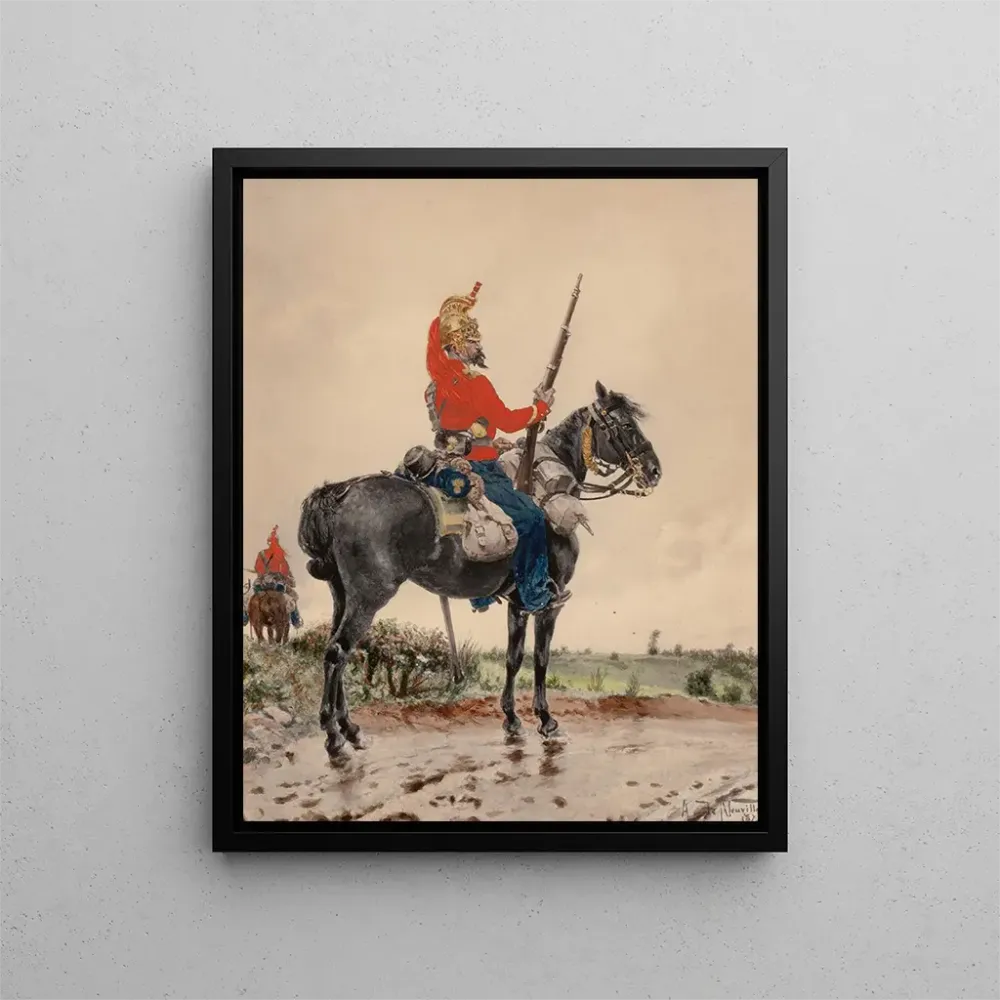 Maalaus Soldat monté en garde - Arthur Alfred Brunel de Neuville | Taidetuloste