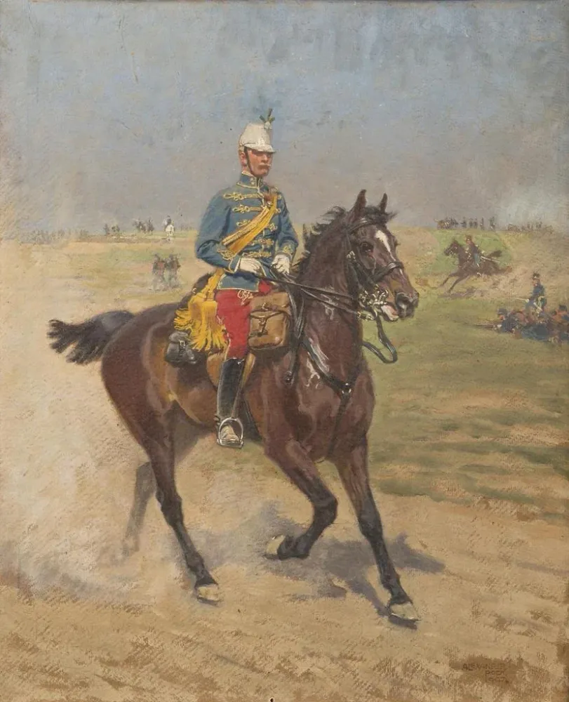 Maalaus Sotilas ratsain - Alexander Pock | Taidetuloste