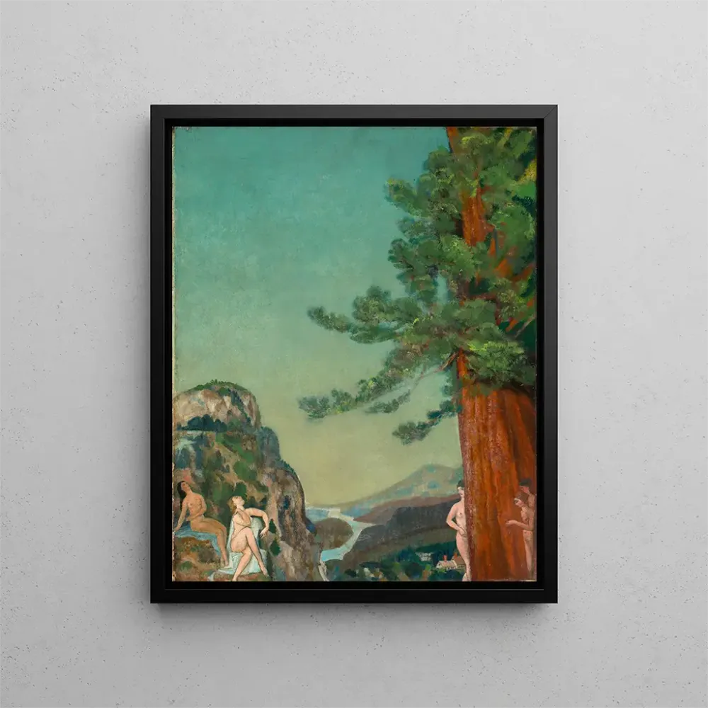 Maalaus Sur les falaises - Arthur Bowen Davies | Taidetuloste