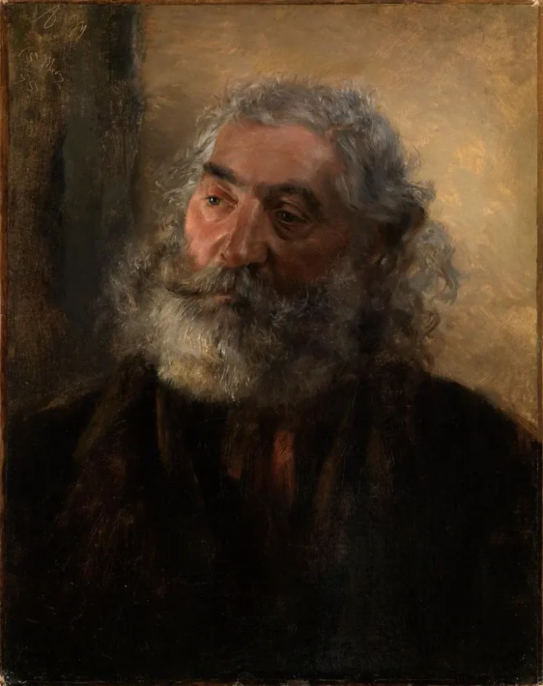Maalaus Taidetuloste tutkimus pään - Adolph von Menzel | Taidetuloste