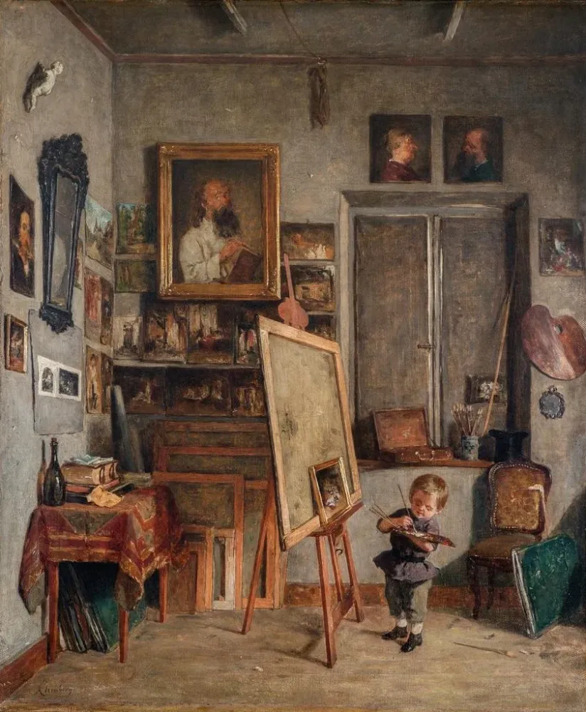 Maalaus Un talent naissant - August Jernberg | Taidetuloste