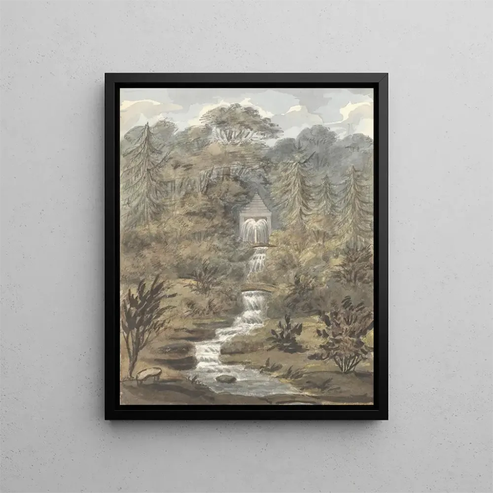 Maalaus Temple et chutes Sézincote - Anne Rushout | Taidetuloste