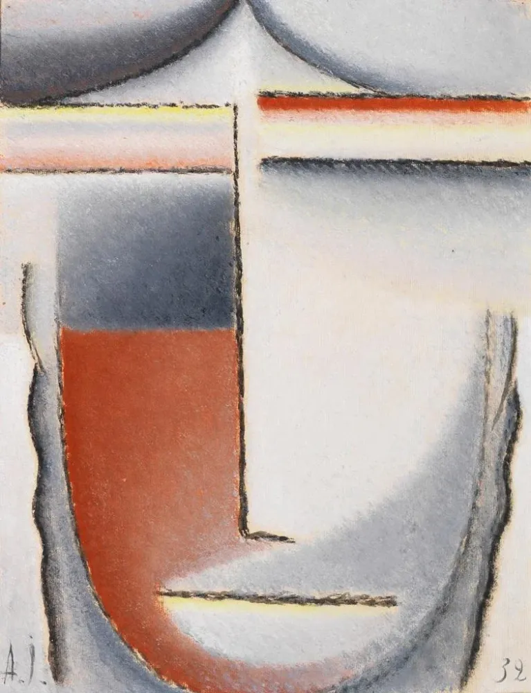 Maalaus Tête abstraite d'ambiance hivernale - Alexej von Jawlensky | Taidetuloste