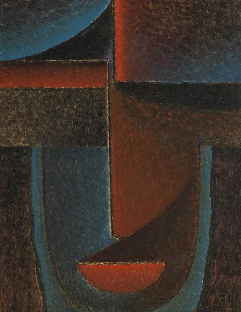 Maalaus Tête abstrakti sininen-punainen Tête abstrakti sininen-punainen - Alexej von Jawlensky | Taidetuloste