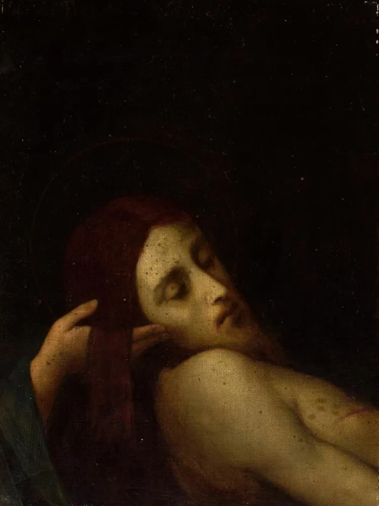 Maalaus Tête du Christ, fragment de la Pietà - Pantaleon Szyndler | Taidetuloste