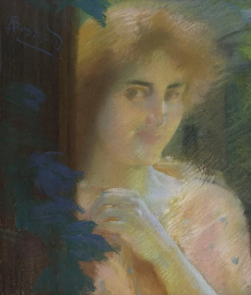 Maalaus Tête de femme - Albert Besnard | Taidetuloste