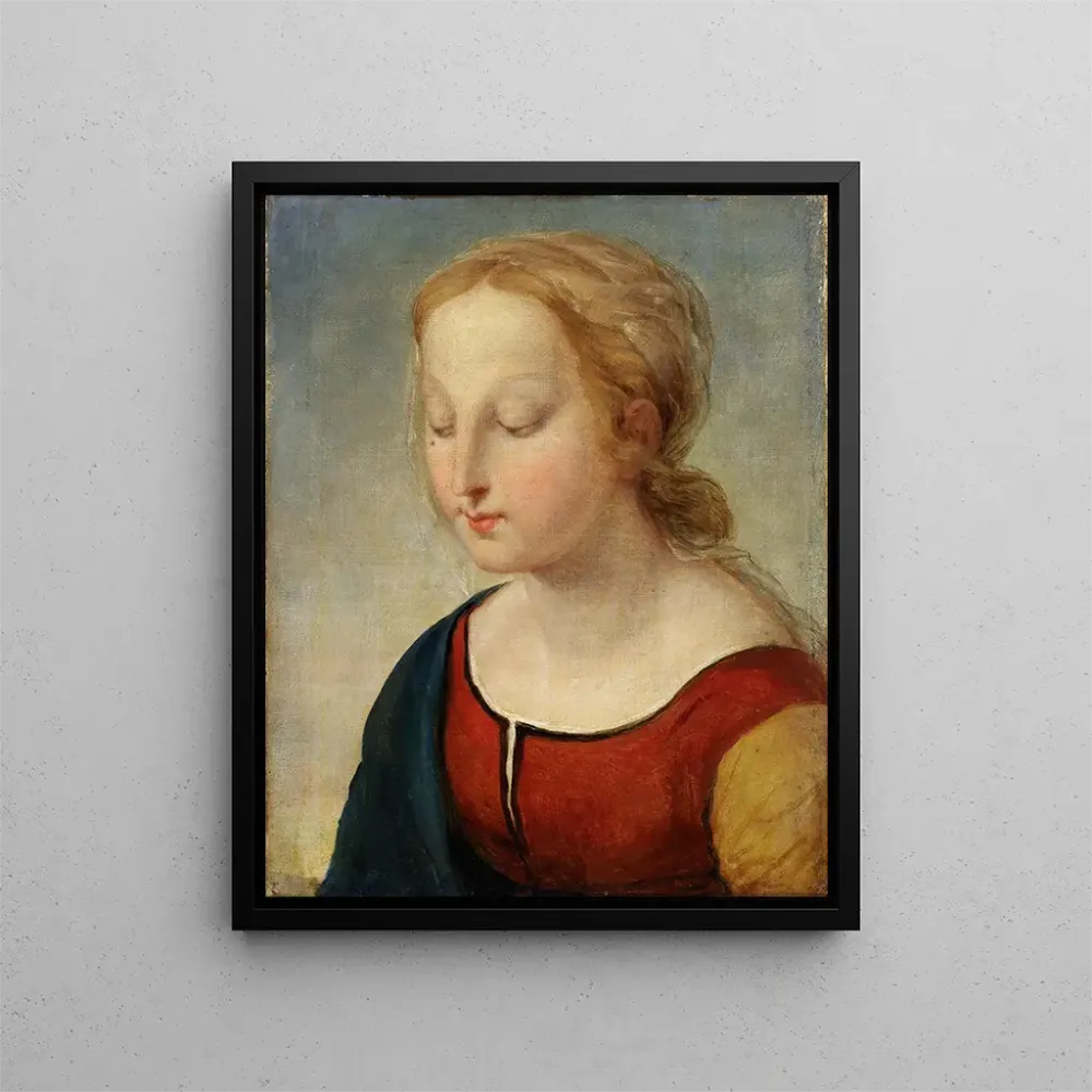 Maalaus Tête de la Madone de la Belle Jardinière - Anonyymi | Taidetuloste