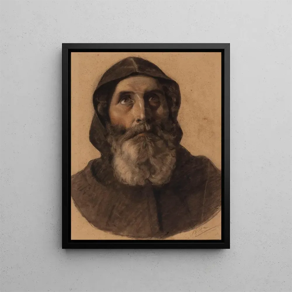 Maalaus Tête de moine barbu - Alexandre Bida | Taidetuloste