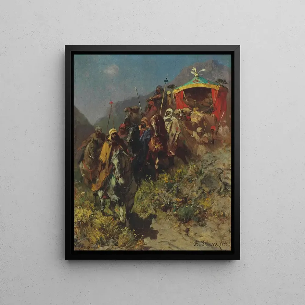 Maalaus Une caravane sur un col de montagne - Alberto Pasini | Taidetuloste