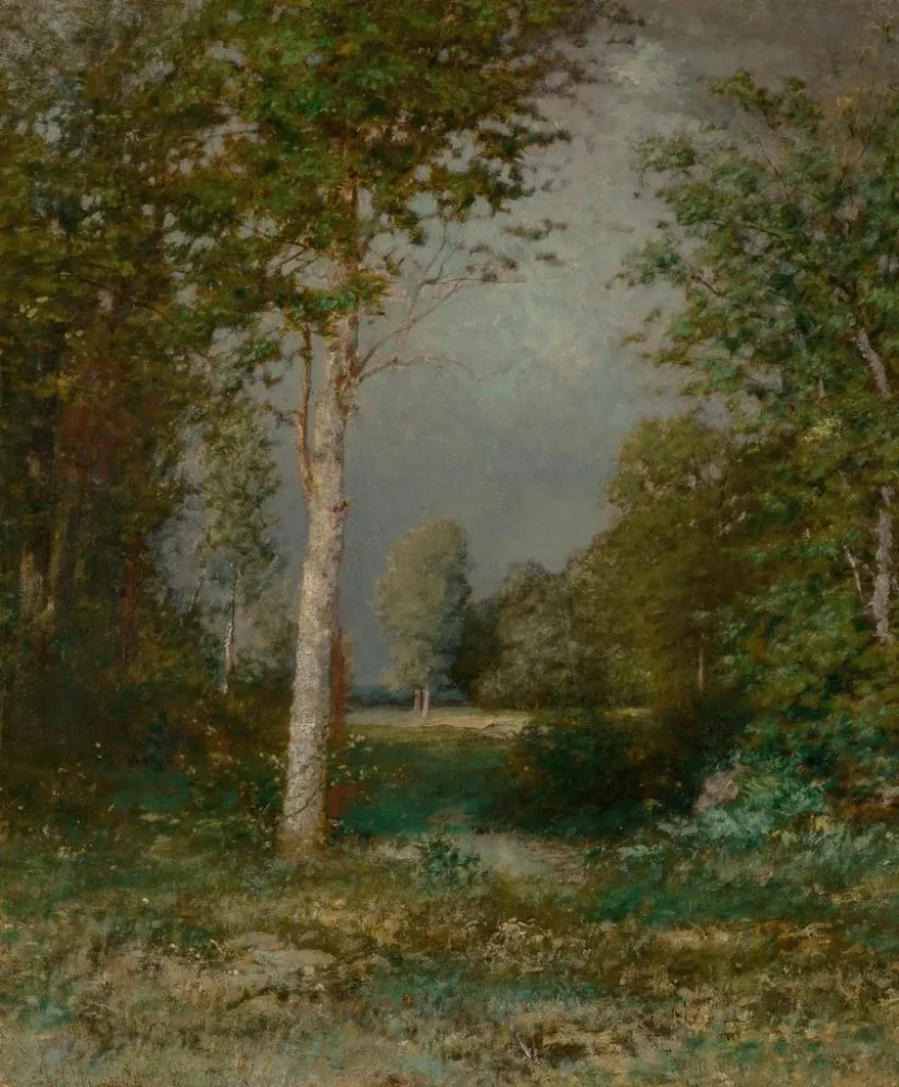 Maalaus Une clairière forestière - Alexander Helwig Wyant | Taidetuloste
