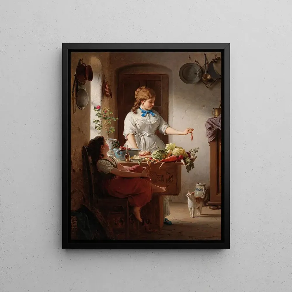 Maalaus Une idylle culinaire - Anton Ebert | Taidetuloste