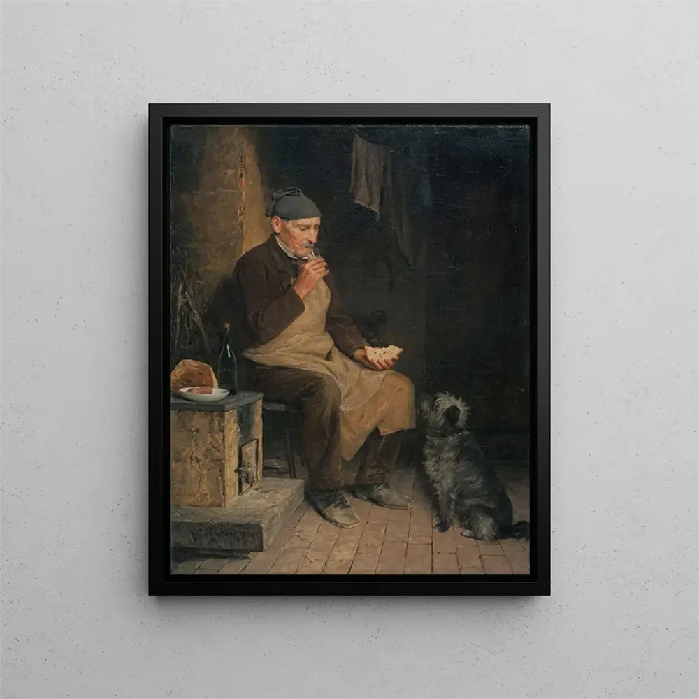 Maalaus Vanha mies lepää - Albert Anker | Taidetuloste