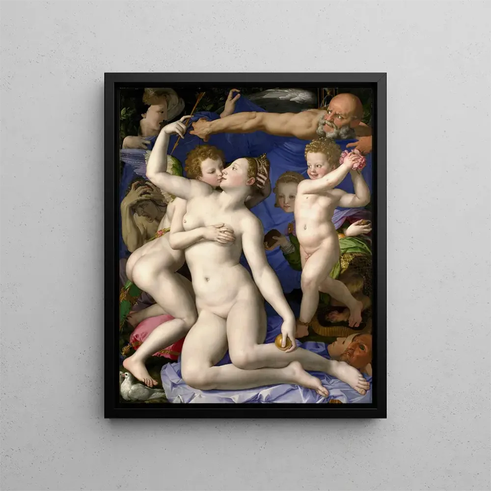 Maalaus Venus Cupidon Folie et Temps - Agnolo Bronzino | Taidetuloste